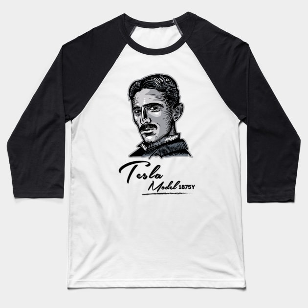 Tesla model 1875Y Baseball T-Shirt by Frispa